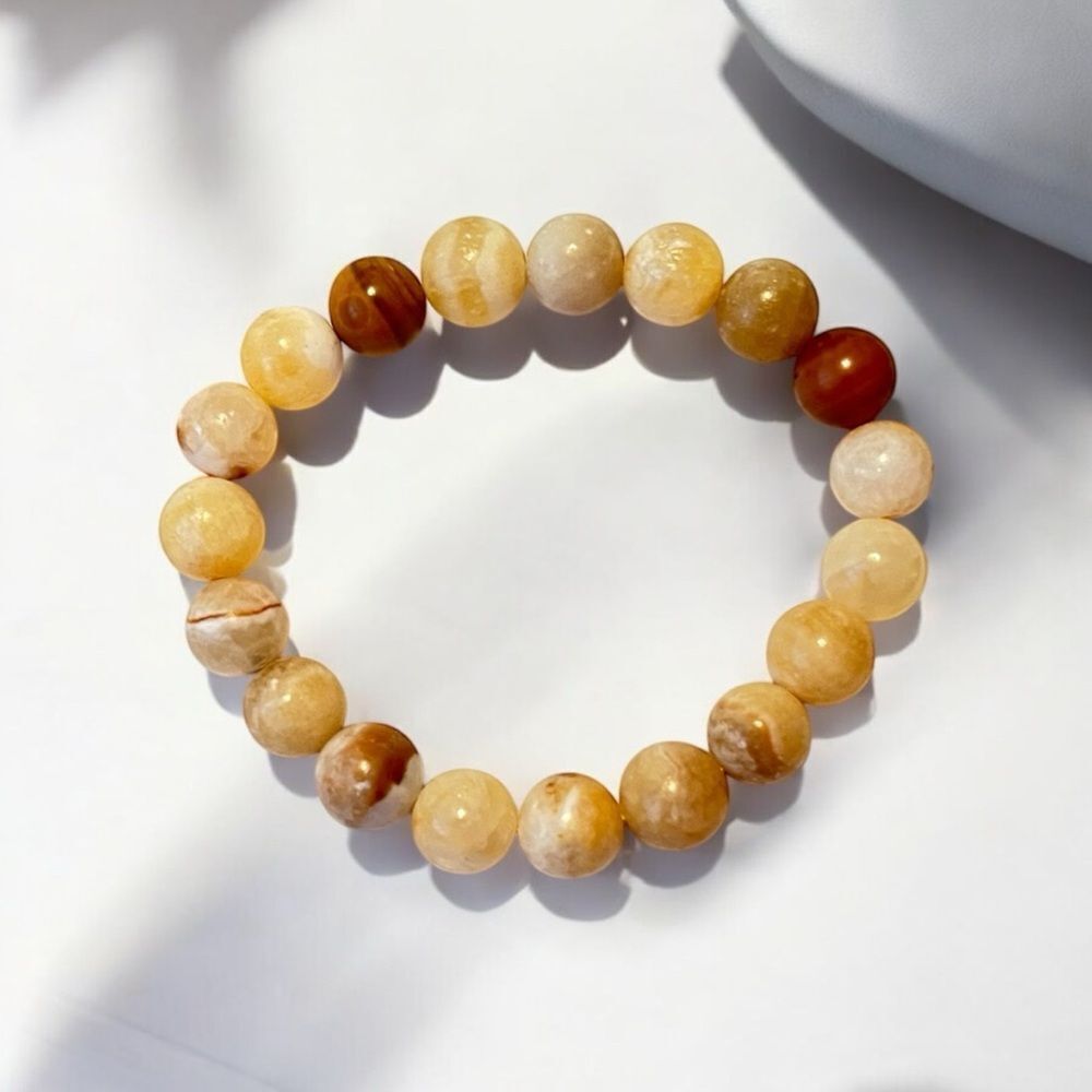 Elegant Agate 10mm Stretch Bead Bracelet
